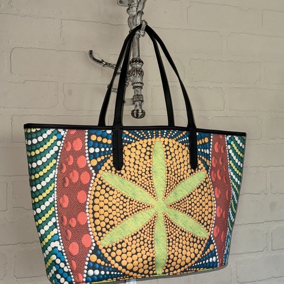 Oryany tote Casablanca Coated Canvas Multi Color Weekender Beach Bag travel - Picture 1 of 5